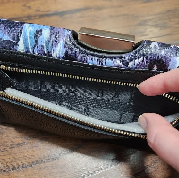 Ted Baker Blue Large Bobble Wallet - Picture 5 of 9